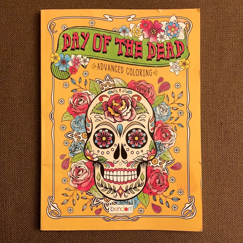 ⚜️Day of The Dead Adult Advanced Coloring Book! NWT!